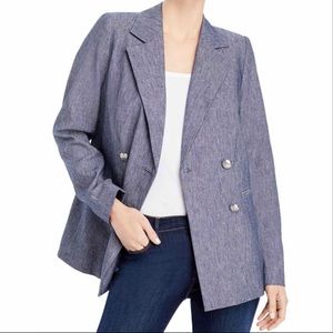 NWT Karl Lagerfeld Blue Blazer With Silver Buttons